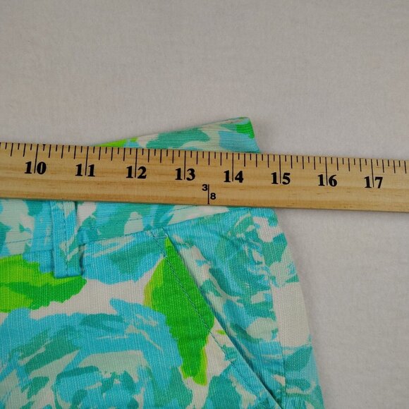 Lilly Pulitzer Callahan Shorts Blue Rose Floral Sz 00 - Picture 6 of 8